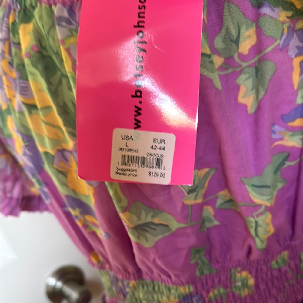 Floral Lavender Maxi Dress with Smocked Waist - Picture 7 of 12